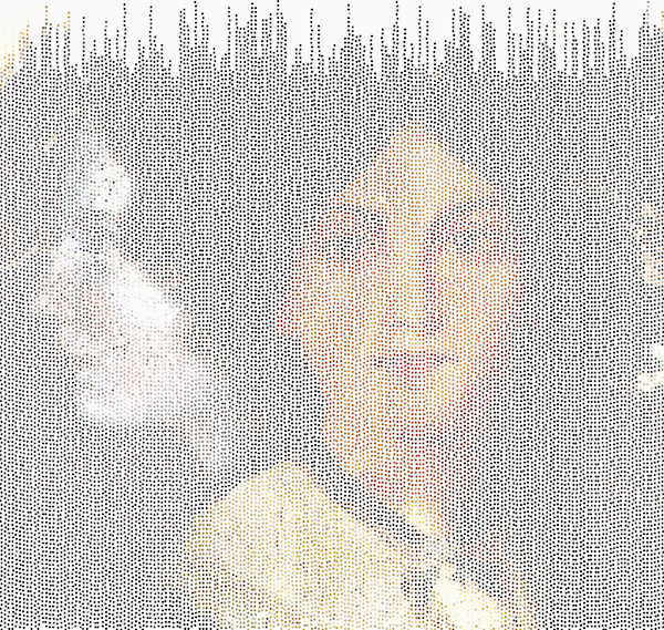 Dithered image of Emily Bronte